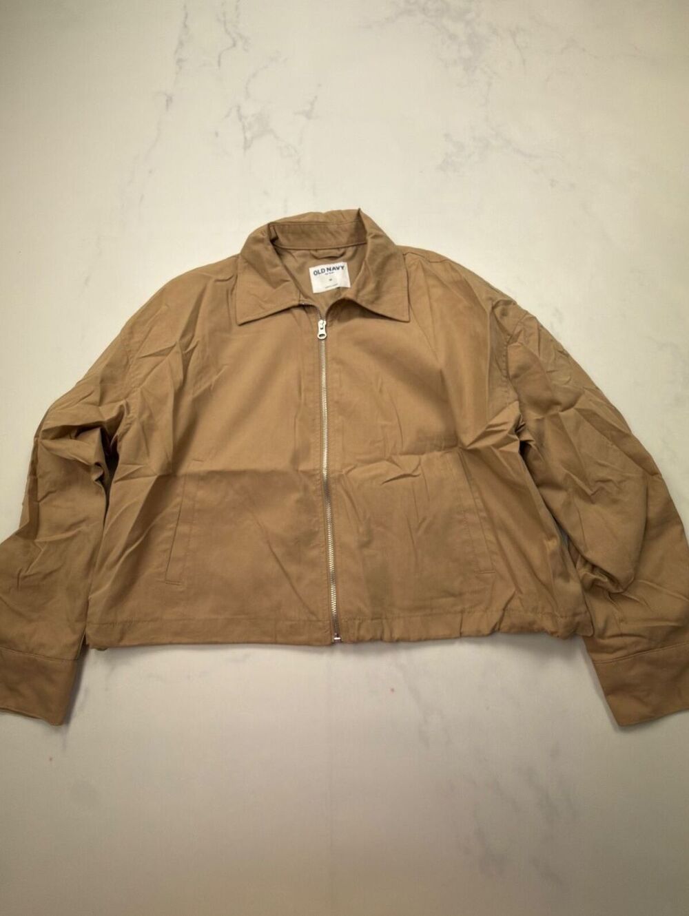 Old Navy Jacket Tan 90s Minimalist Straight - Womens M